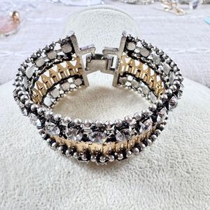 Stella & Dot Silver Crystal Bracelet